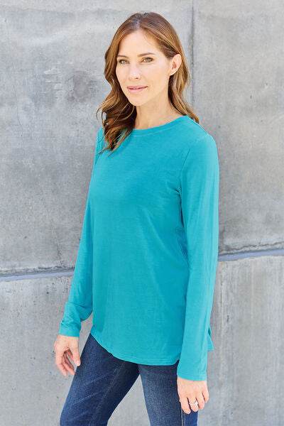Basic Bae Full Size Round Neck Long Sleeve Top - Hovatok