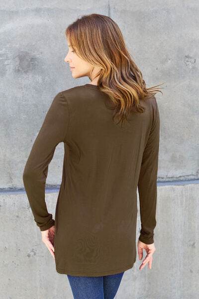 Basic Bae Full Size Round Neck Long Sleeve Top - Hovatok