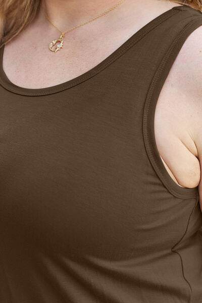 Basic Bae Full Size Round Neck Curved Hem Tank - Hovatok