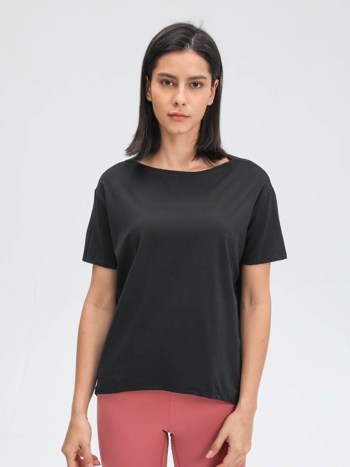 Millennia Round Neck Short Sleeve Active T-Shirt - Hovatok
