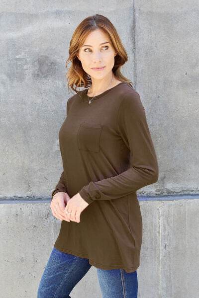 Basic Bae Full Size Round Neck Long Sleeve Top - Hovatok