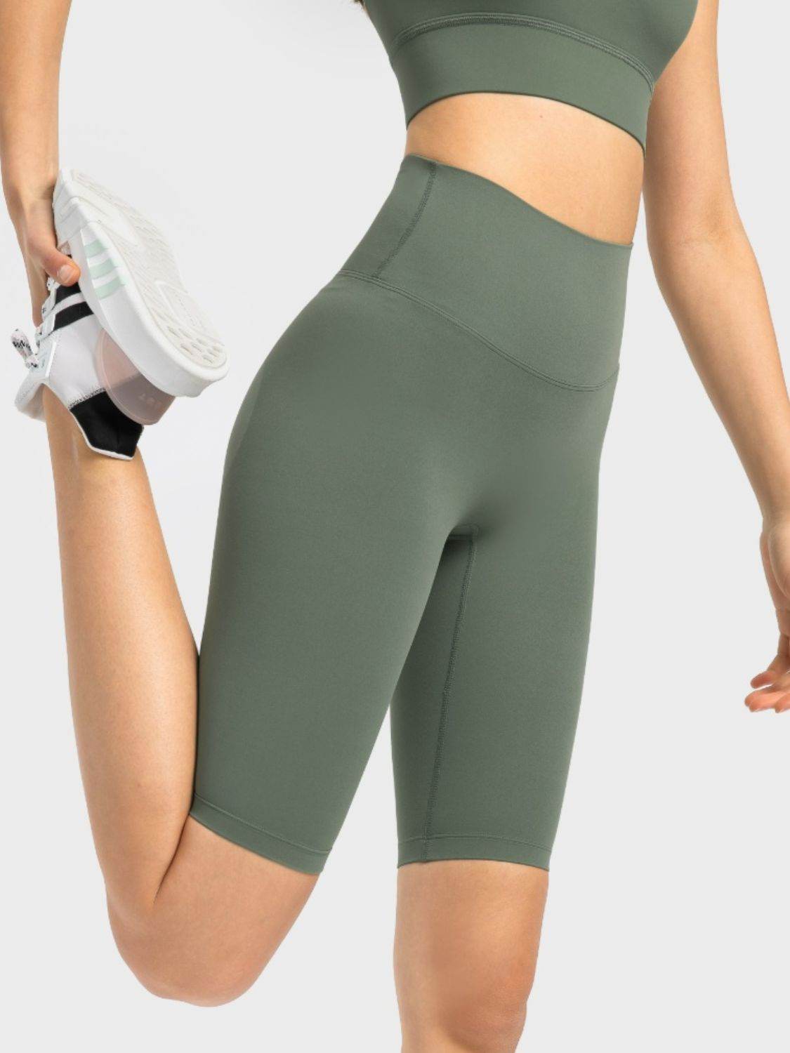 Millennia High Rise Wide Waistband Active Shorts - Hovatok