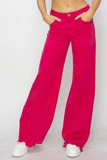 RISEN High Rise Wide Leg Jeans - Hovatok