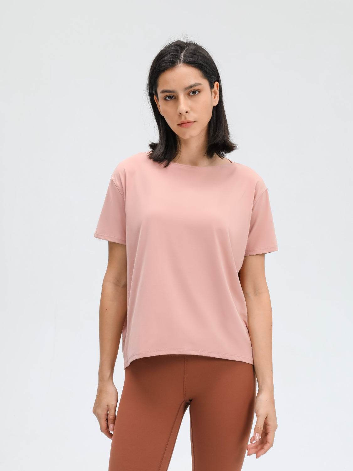 Millennia Round Neck Short Sleeve Active T-Shirt - Hovatok