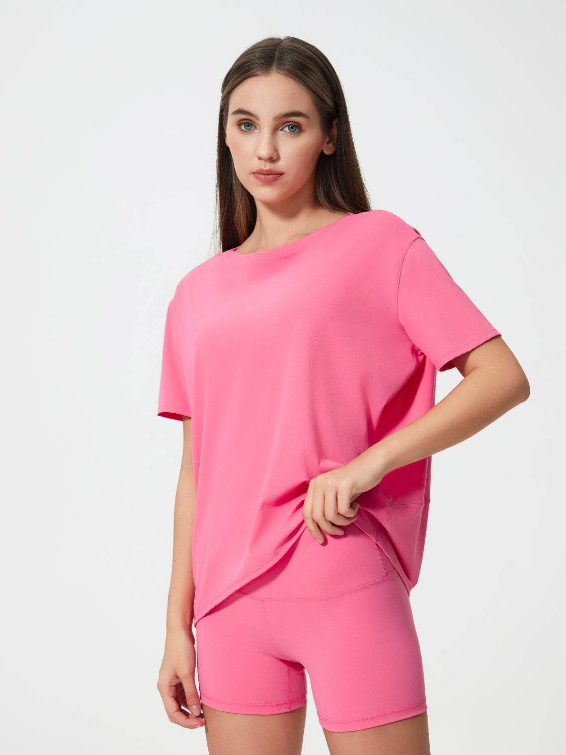 Millennia Round Neck Short Sleeve Active T-Shirt - Hovatok