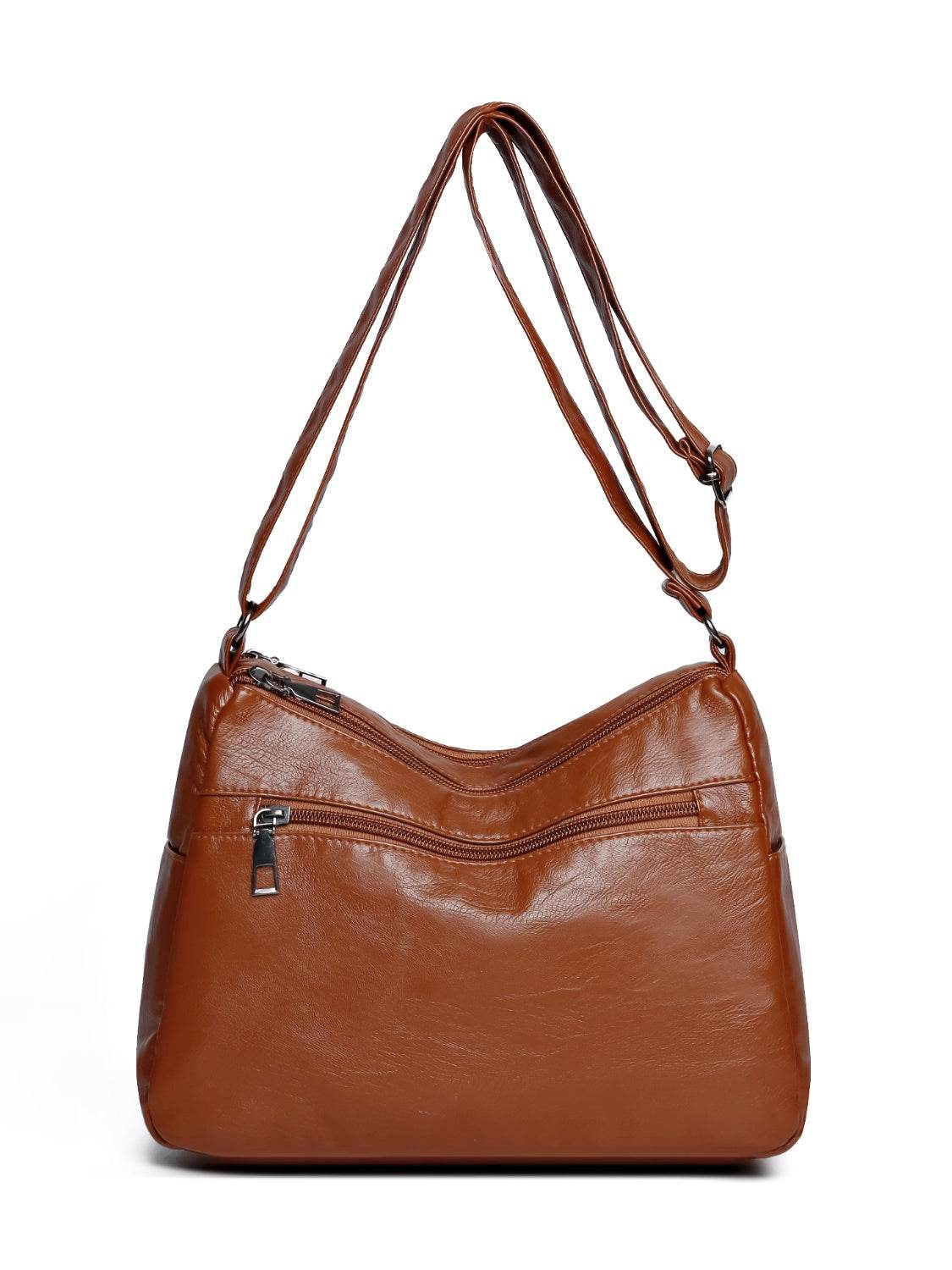 PU Leather Adjustable Strap Shoulder Bag - Hovatok