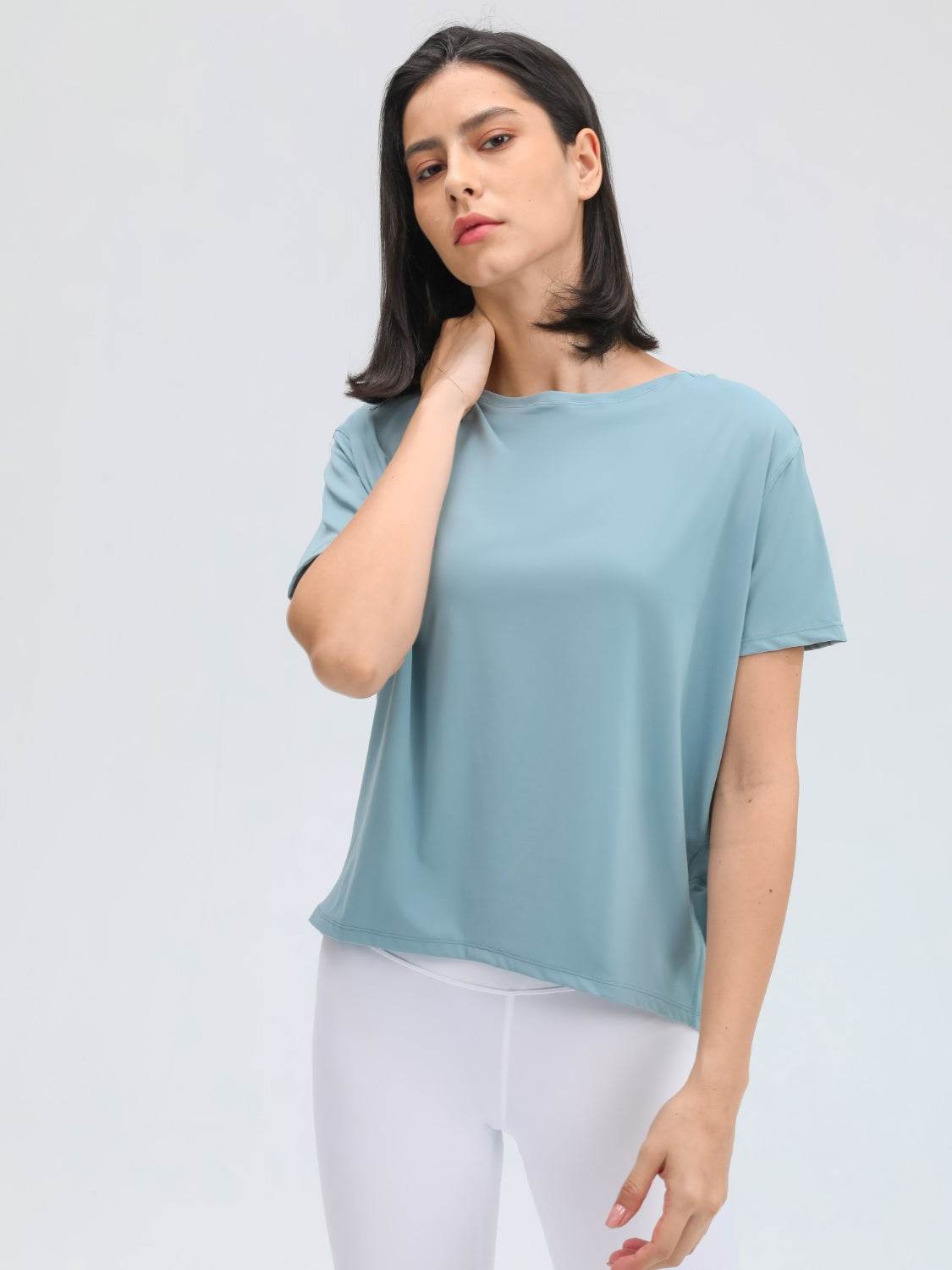 Millennia Round Neck Short Sleeve Active T-Shirt - Hovatok