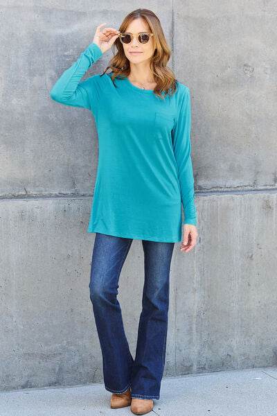 Basic Bae Full Size Round Neck Long Sleeve Top - Hovatok