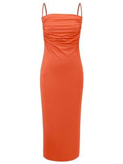 Backless Cowl Neck Sleeveless Cami Dress - Hovatok