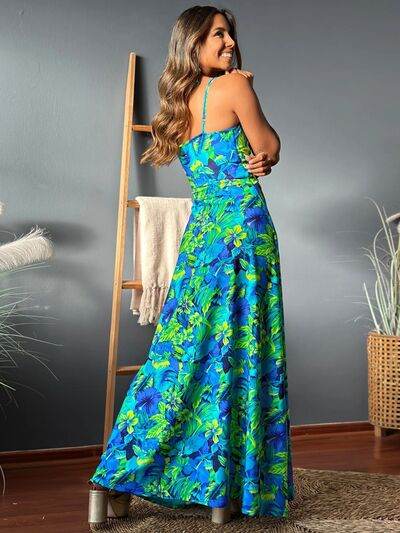 Twisted Printed V-Neck Cami Dress - Hovatok