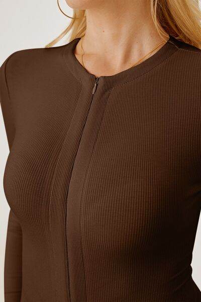Zip Up Long Sleeve Bodysuit - Hovatok