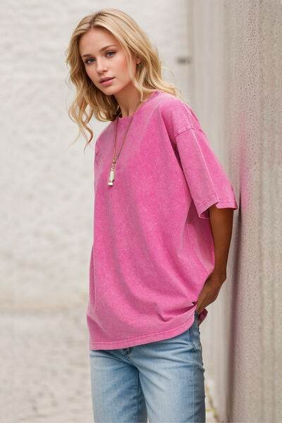 Basic Bae Round Neck Half Sleeve T-Shirt - Hovatok