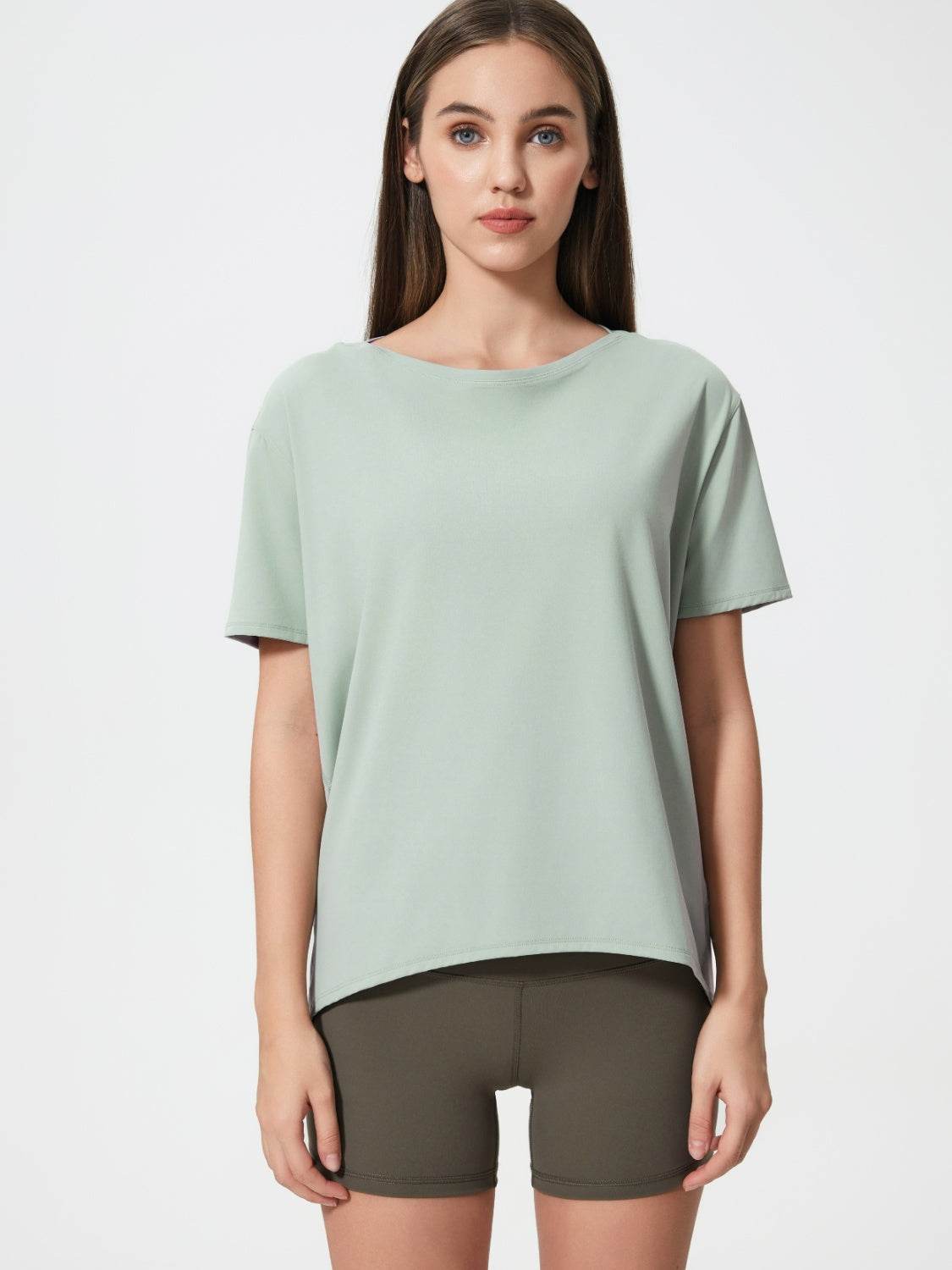 Millennia Round Neck Short Sleeve Active T-Shirt - Hovatok