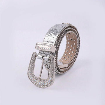 PU Leather Rhinestone Belt - Hovatok