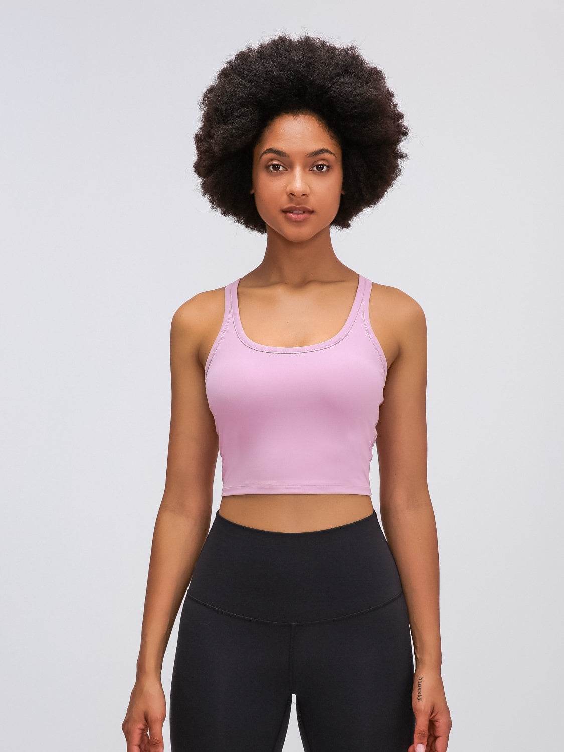 Millennia Scoop Neck Active Tank with Detachable Chest Pads - Hovatok
