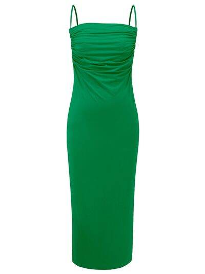 Backless Cowl Neck Sleeveless Cami Dress - Hovatok