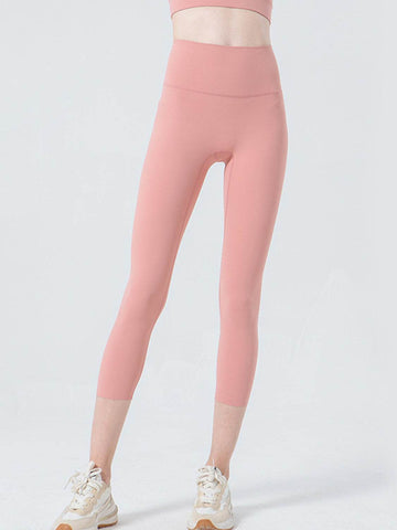 Wide Waistband Cropped Sports Leggings - Hovatok