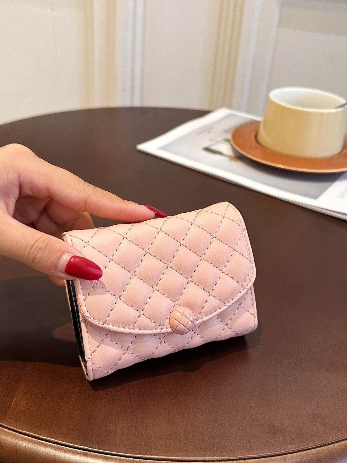 PU Leather Solid Color Wallet - Hovatok