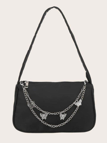 Butterfly Chain Polyester Handbag - Hovatok