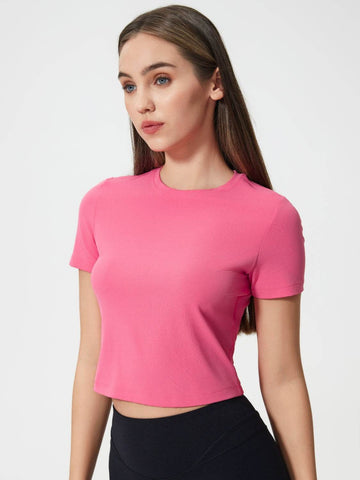 Millennia Round Neck Short Sleeve Active T-Shirt - Hovatok