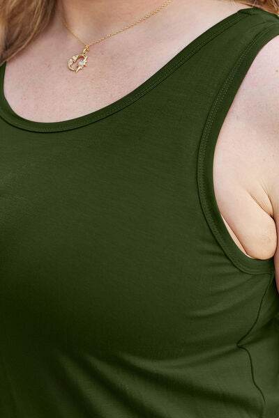 Basic Bae Full Size Round Neck Curved Hem Tank - Hovatok