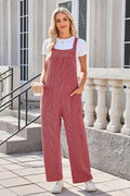 Lovelet Square Neck Wide Strap Overalls with Pockets - Hovatok