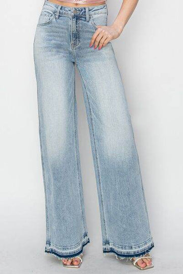 Risen Full Size High Rise Wide Leg Jeans - Hovatok