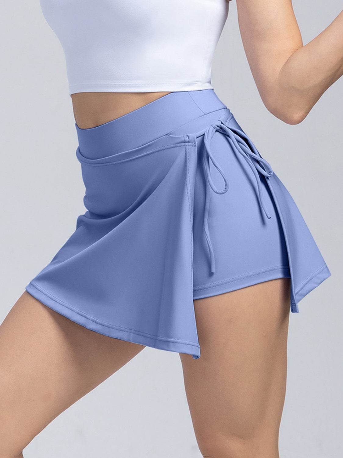 High Waist Active Skort with Pockets - Hovatok