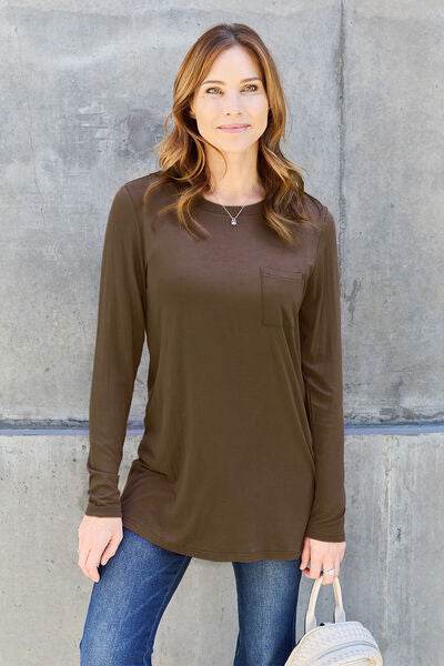 Basic Bae Full Size Round Neck Long Sleeve Top - Hovatok
