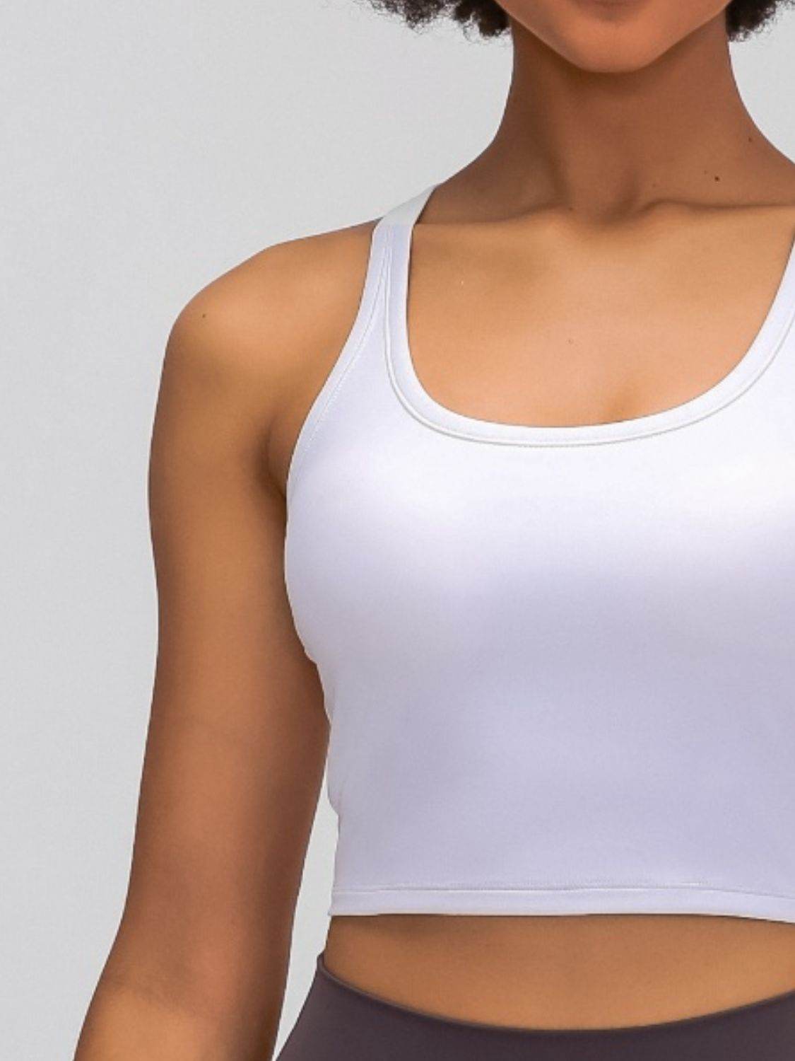 Millennia Scoop Neck Active Tank with Detachable Chest Pads - Hovatok