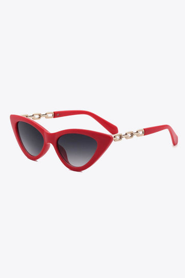 Chain Detail Cat-Eye Sunglasses - Hovatok