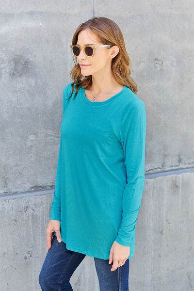 Basic Bae Full Size Round Neck Long Sleeve Top - Hovatok