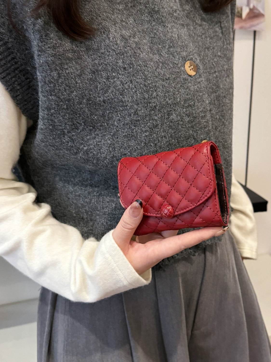 PU Leather Solid Color Wallet - Hovatok