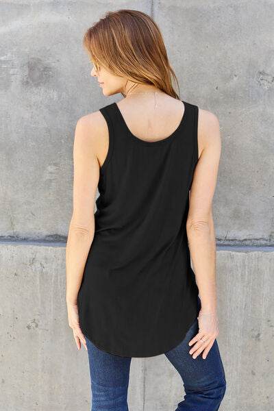 Basic Bae Full Size Round Neck Curved Hem Tank - Hovatok