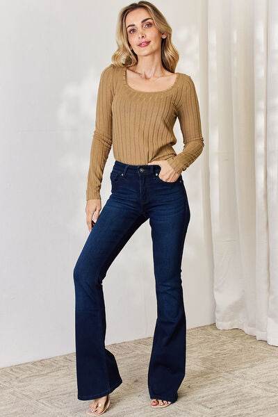 Basic Bae Full Size Ribbed Long Sleeve T-Shirt - Hovatok