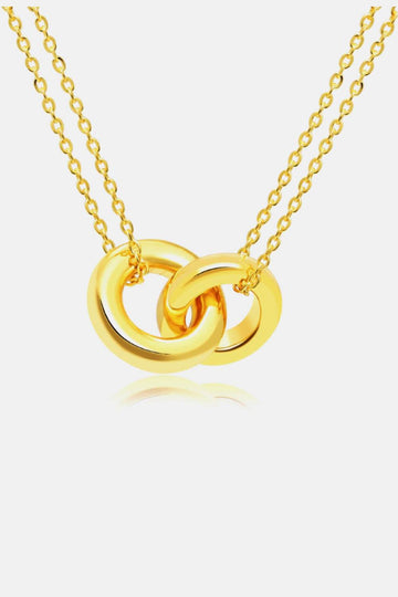 Linked Ring Pendant Chain Necklace - Hovatok