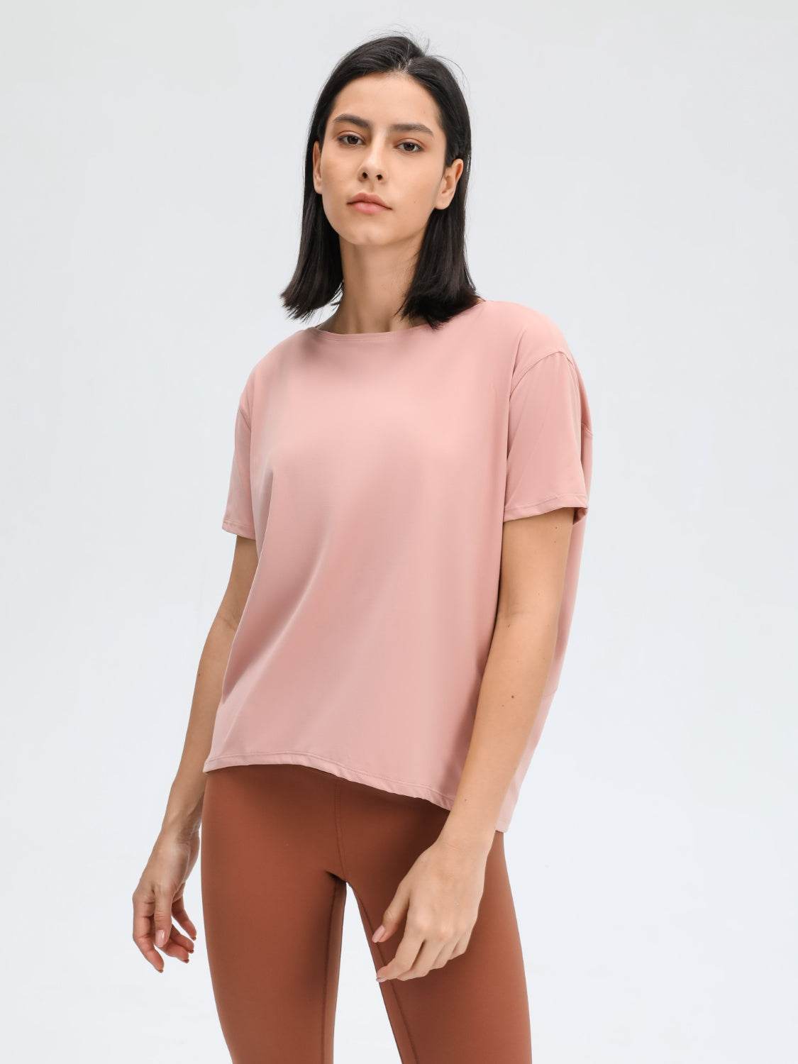 Millennia Round Neck Short Sleeve Active T-Shirt - Hovatok