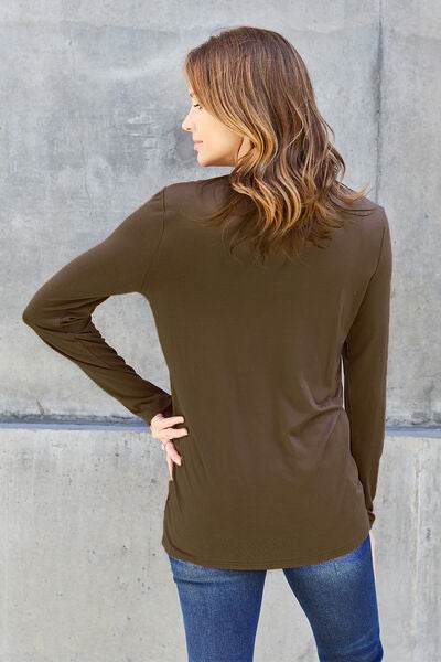 Basic Bae Full Size Round Neck Long Sleeve Top - Hovatok