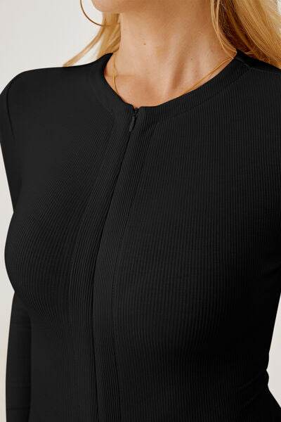 Zip Up Long Sleeve Bodysuit - Hovatok