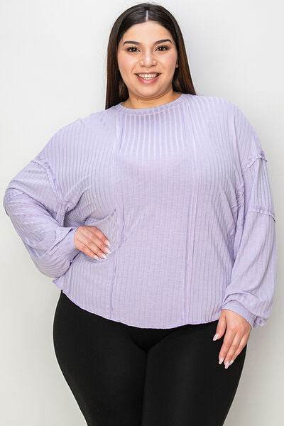 Basic Bae Full Size Ribbed Round Neck Long Sleeve T-Shirt - Hovatok