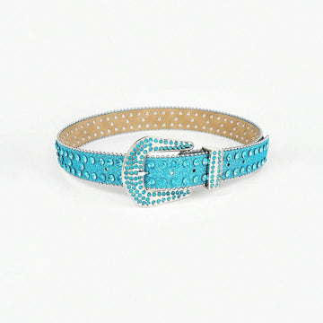 Rhinestone PU Leather Belt - Hovatok