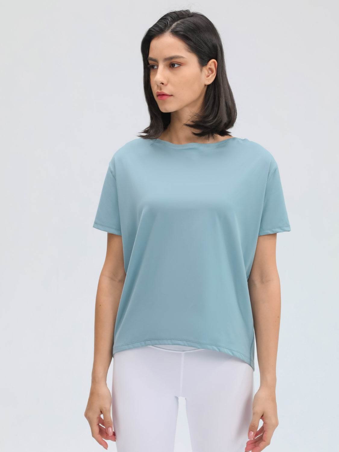 Millennia Round Neck Short Sleeve Active T-Shirt - Hovatok