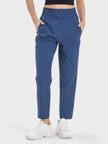 Millennia Pocketed High Waist Active Pants - Hovatok