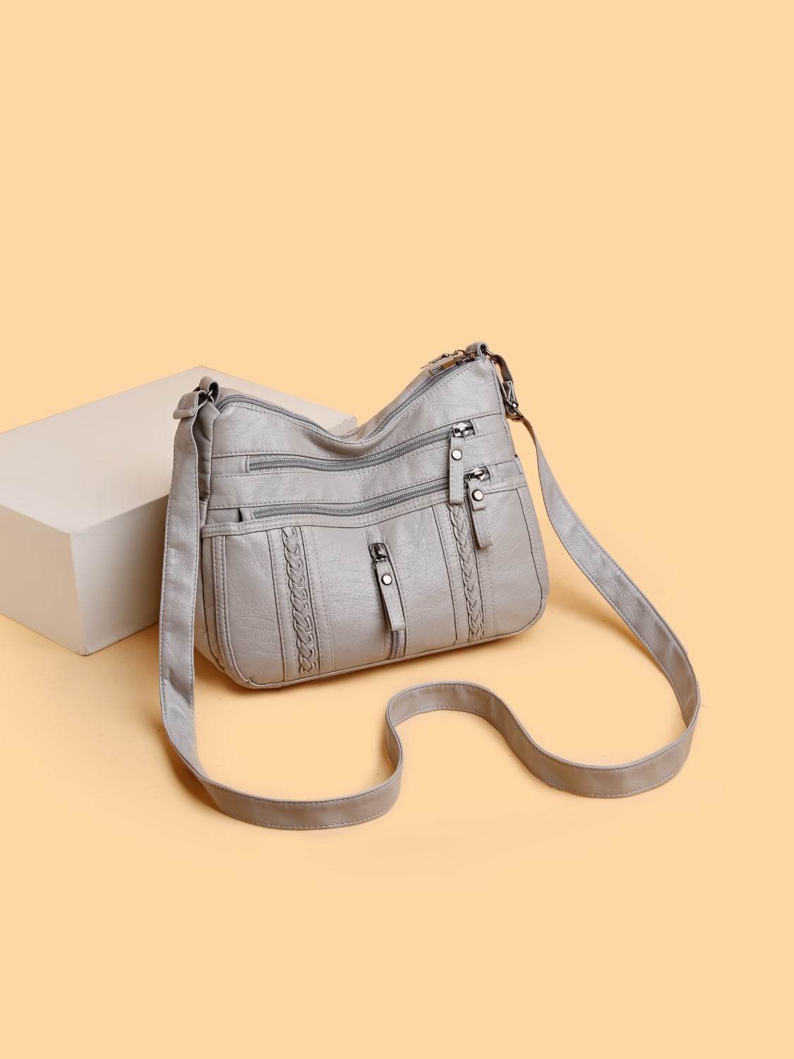 PU Leather Adjustable Strap Shoulder Bag - Hovatok