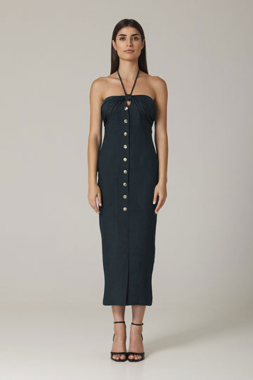 CHLOE STRAPLESS DRESS IN BLACK