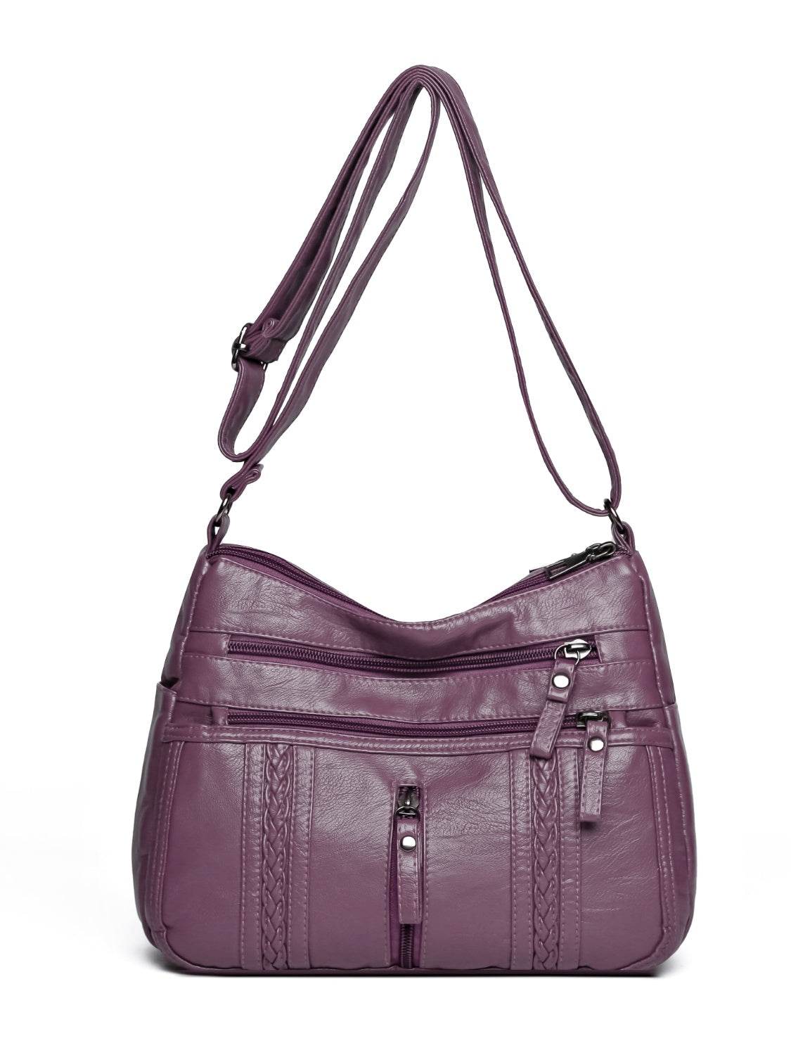 PU Leather Adjustable Strap Shoulder Bag - Hovatok