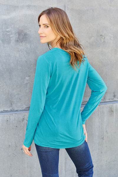 Basic Bae Full Size Round Neck Long Sleeve Top - Hovatok