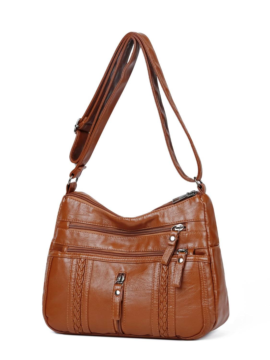 PU Leather Adjustable Strap Shoulder Bag - Hovatok