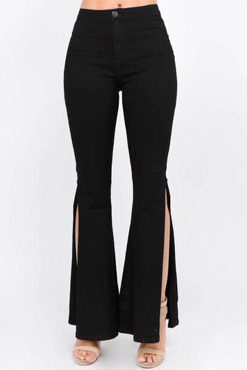 American Bazi Side Slit Flare Jeans - Hovatok