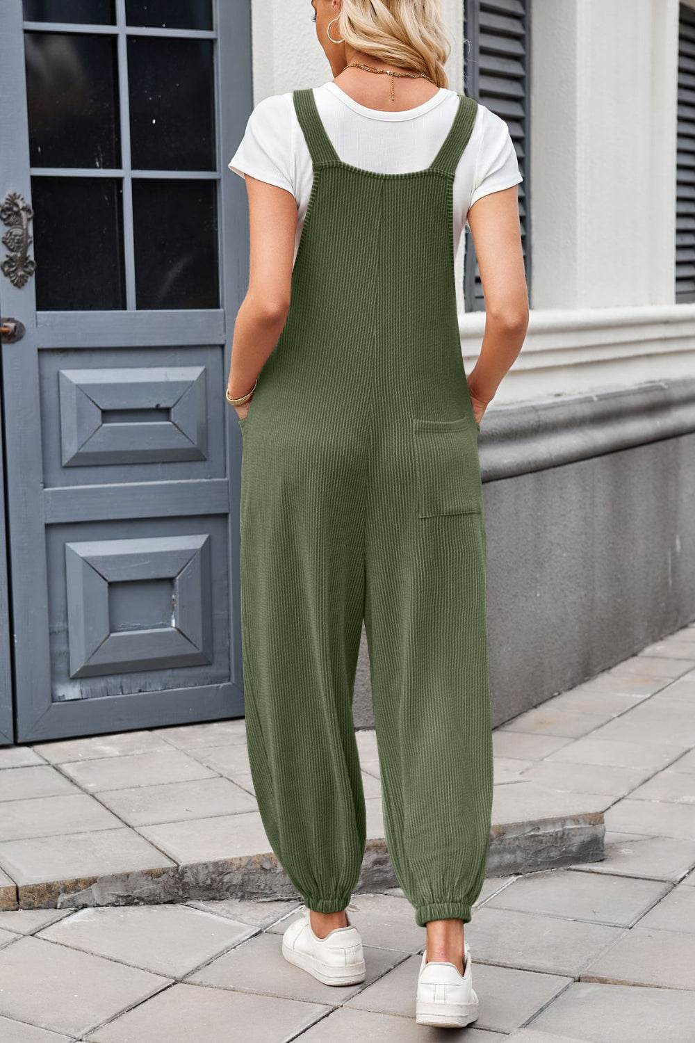 Lovelet Knotted Strap Overalls with Pockets - Hovatok